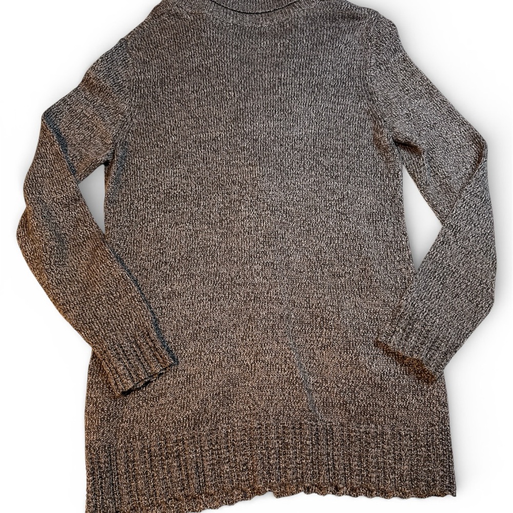 Eddie Bauer Women’s Brown Longline Cardigan Size L Button Front Pockets - Picture 5 of 9